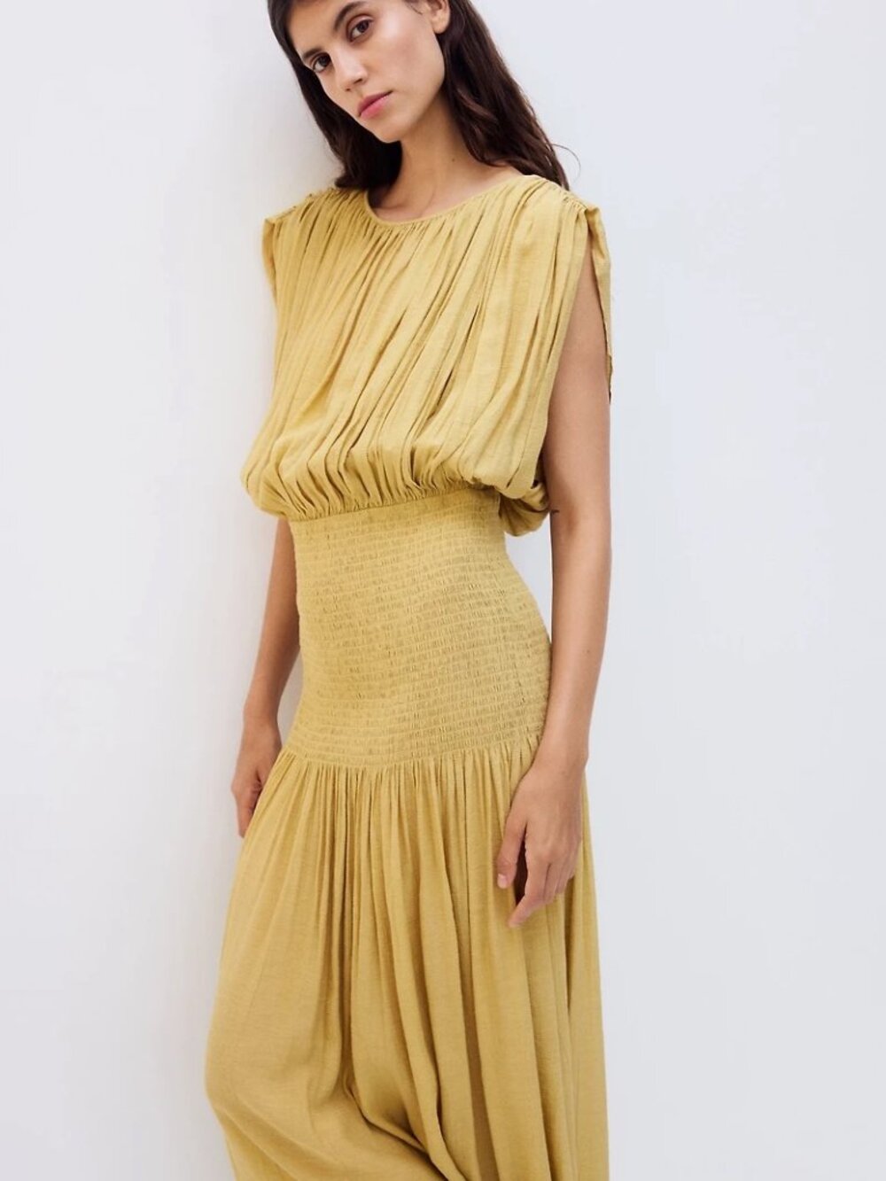 H&M Women's Sage Green Tiered Maxi Dress Size SMALL NWT